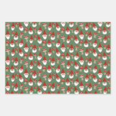 Gnomes and Mushrooms Green Gift Wrap Set Geschenkpapier Set (Vorderseite)