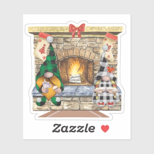 Gnomes auf Zuhause Aufkleber (Blatt)