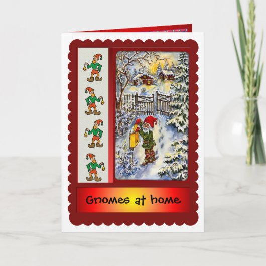 Gnomes auf Zuhause zu Weihnachten (Vorderseite)