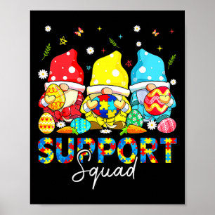 Gnomes Autismus Awareness Shirts Unterstützung Squ Poster