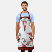 Gnomes Backen Weihnachts-Erinnerungen Mommy Red Ka Schürze (Getragen)