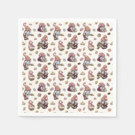 Gnomes Backkuchen Donuts Trendy Adorable Serviette