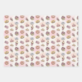 Gnomes Backkuchen Donuts Trendy Woodland Geschenkpapier Set (Vorderseite 3)