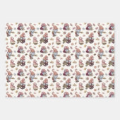 Gnomes Backkuchen Donuts Trendy Woodland Geschenkpapier Set (Vorderseite 2)
