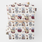 Gnomes Backkuchen Donuts Trendy Woodland Geschenkpapier Set (Beispiel)
