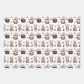 Gnomes Backkuchen Donuts Trendy Woodland Geschenkpapier Set (Vorderseite)