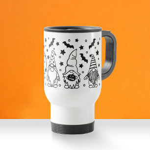 Gnomes Bats Bumkins Halloween Illustration Reisebecher