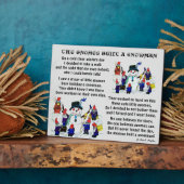 GNOMES BUILD SNOWMAN FOTOPLATTE (Seite)