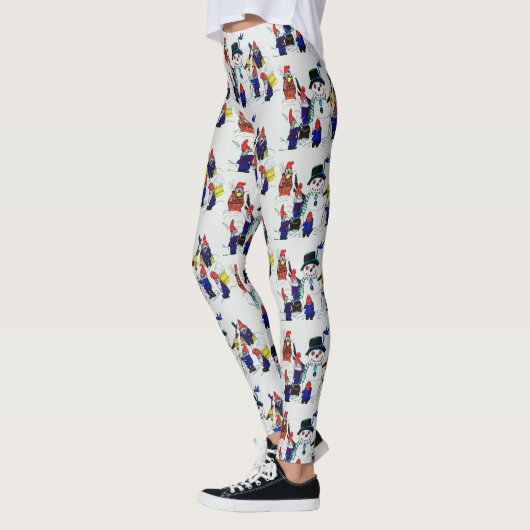GNOMES BUILD SNOWMAN LEGGINGS (Links)