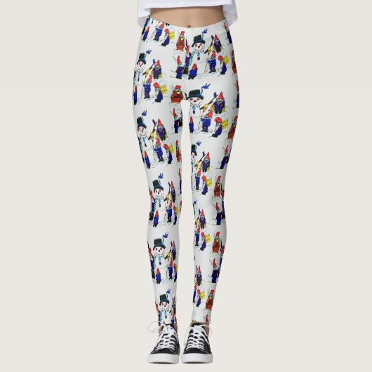 GNOMES BUILD SNOWMAN LEGGINGS (Vorderseite)