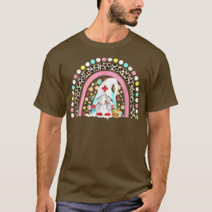 Gnomes Bunny Nurse Funny Egg Ostertag Regenbogen  T-Shirt