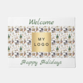 Gnomes Business-Logo im nordischen Stil glücklich  Fußmatte (Vorderseite)