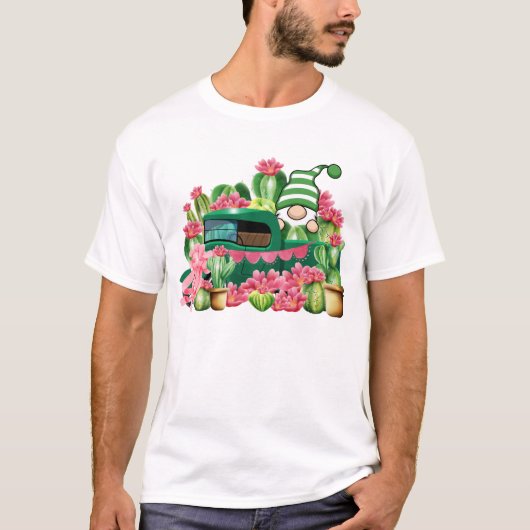 Gnomes Cactus Truck Men T - Shirt (Vorderseite)