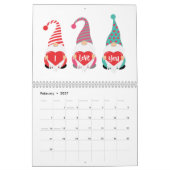 Gnomes Calendar Niedlich Adorable Trendkalender Kalender (Feb 2027)