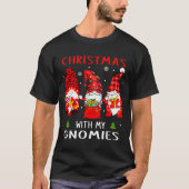 Gnomes Christmas Family Leopard Funny Plaid Men Wo T-Shirt (Vorderseite)