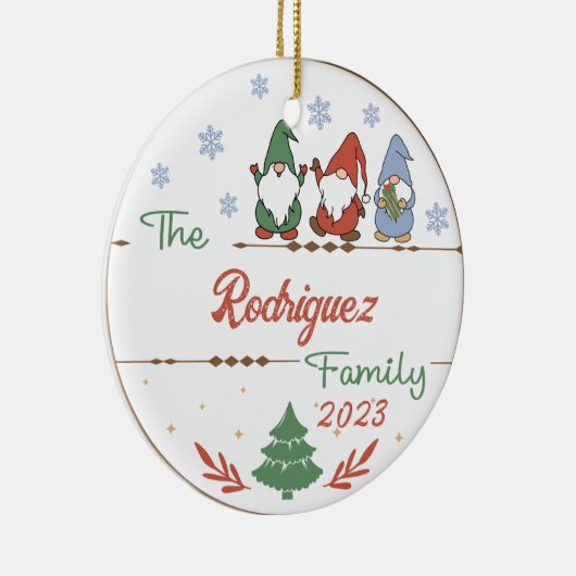 Gnomes Christmas Keramik Ornament (Rechts)