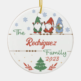 Gnomes Christmas Keramik Ornament