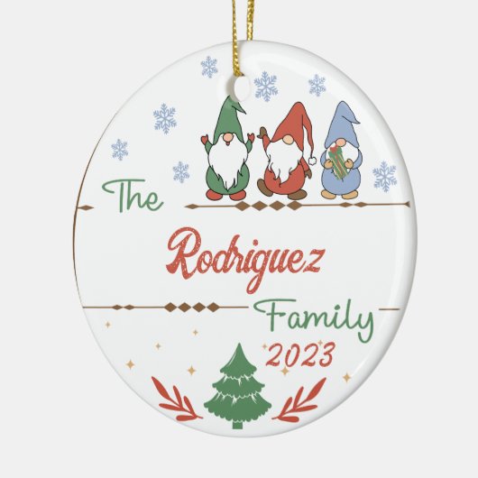 Gnomes Christmas Keramik Ornament (Links)