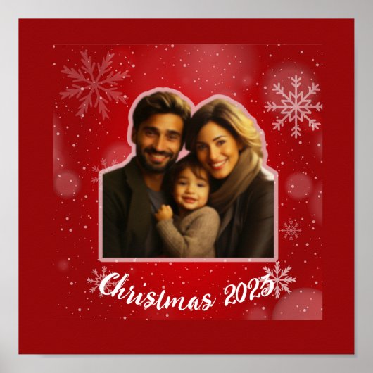 Gnomes Christmas Personalize Foto Background Poster (Vorne)