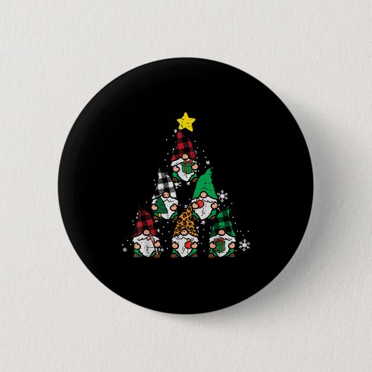 Gnomes Christmas Tree Funny Xmas Feiertage Männer  Button (Vorderseite)