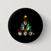 Gnomes Christmas Tree Funny Xmas Holidays Men Wome Button (Vorderseite)