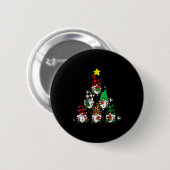 Gnomes Christmas Tree Funny Xmas Holidays Men Wome Button (Vorne & Hinten)
