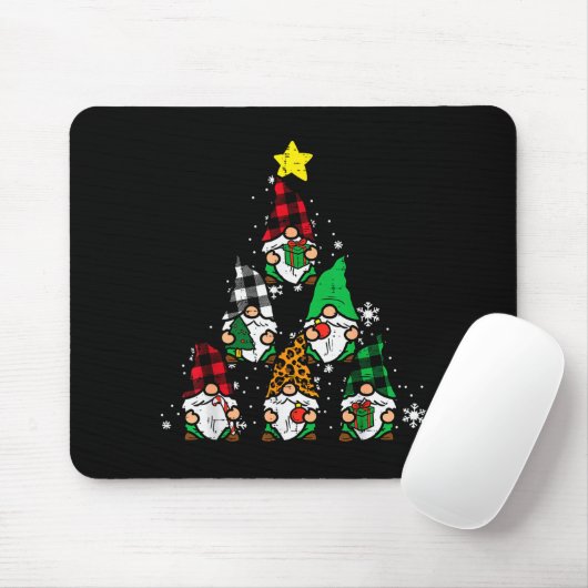 Gnomes Christmas Tree Funny Xmas Holidays Men Wome Mousepad (Mit Mouse)