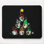 Gnomes Christmas Tree Funny Xmas Holidays Men Wome Mousepad (Vorne)