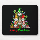 Gnomes Christmas Tree Pajamas Funny Gnome Holiday Mousepad (Vorne)