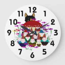 Gnomes Clock Große Wanduhr