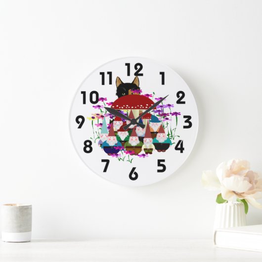 Gnomes Clock Große Wanduhr (Zuhause)