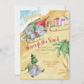 Gnomes dashing durch die Weihnachten am Sandstrand (Vorderseite)