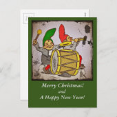 Gnomes, die Musik machen Feiertagspostkarte (Vorne/Hinten)