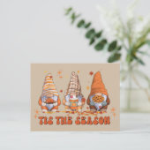 Gnomes Erntedank Holiday Card Feiertagspostkarte (Stehend Vorderseite)