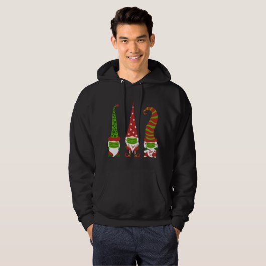 Gnomes Face Mask Matching Family Christmas Party P Hoodie (Vorne ganz)