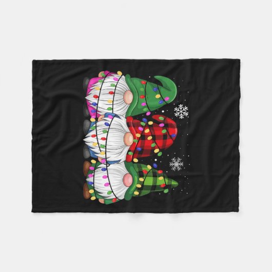 Gnomes Family Matching Pjs Men Women Funny Xmas Ho Fleecedecke (Vorderseite (Horizontal))