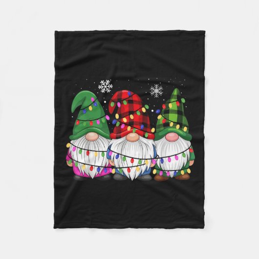 Gnomes Family Matching Pjs Men Women Funny Xmas Ho Fleecedecke (Vorderseite)