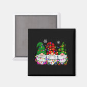 Gnomes Family Matching Pjs Men Women Funny Xmas Ho Magnet (Vorderseite/Rückseite)