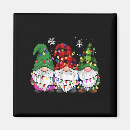 Gnomes Family Matching Pjs Men Women Funny Xmas Ho Magnet (Vorne)