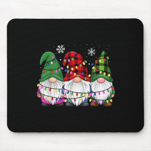 Gnomes Family Matching Pjs Men Women Funny Xmas Ho Mousepad (Vorne)