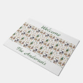 Gnomes Farmhouse im nordischen Stil Fußmatte (Schrägansicht)