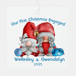 Gnomes First Christmas Verlobt Ornament Aus Metall