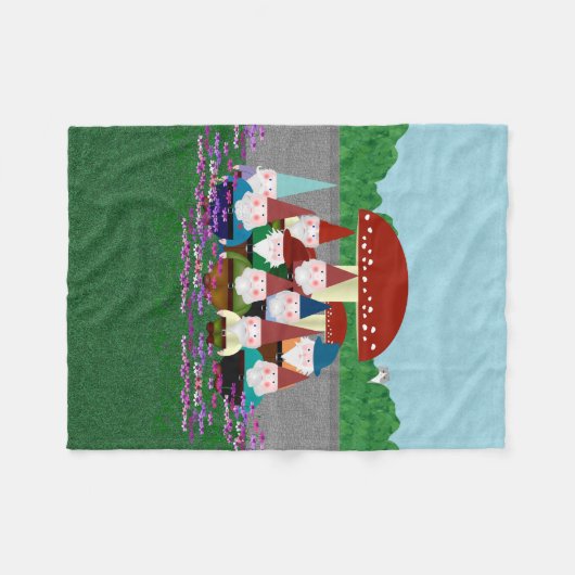 Gnomes Fleecedecke (Vorderseite (Horizontal))