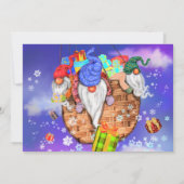 Gnomes Flying A Balloon und Gives Gifts - Geburtst (Rückseite)