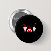 Gnomes For The Holidays Buffalo Plaid Gnome Christ Button (Vorne & Hinten)