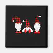 Gnomes For The Holidays Buffalo Plaid Gnome Christ Magnet (Vorne)