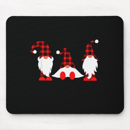 Gnomes For The Holidays Buffalo Plaid Gnome Christ Mousepad (Vorne)
