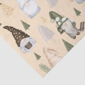Gnomes Forest Beige Seidenpapier (Detail)