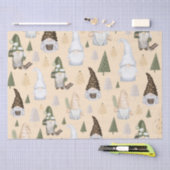 Gnomes Forest Beige Seidenpapier (Handwerk)