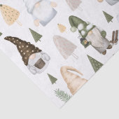 Gnomes Forest White Seidenpapier (Detail)